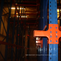 Steel rack drive in pallet racking system